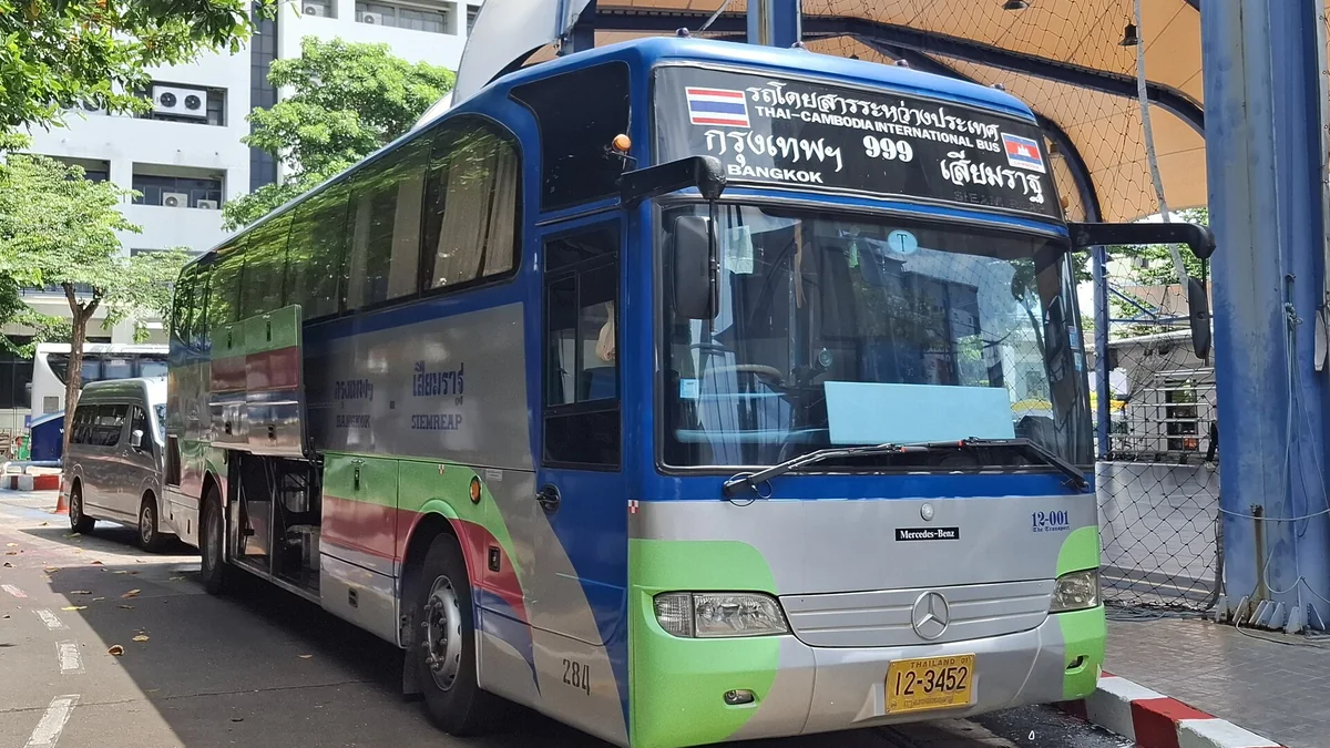 Authentic Cambodia travel photograph: Thai-Cambodia International buses in Bangkok (Specific Bus).jpg